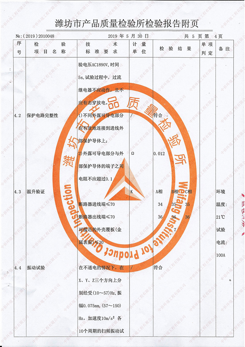 氣浮機(jī)檢測報(bào)告
